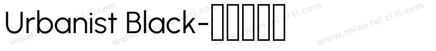 Urbanist Black字体转换